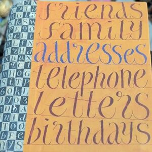 Orange and Blue Address Book
